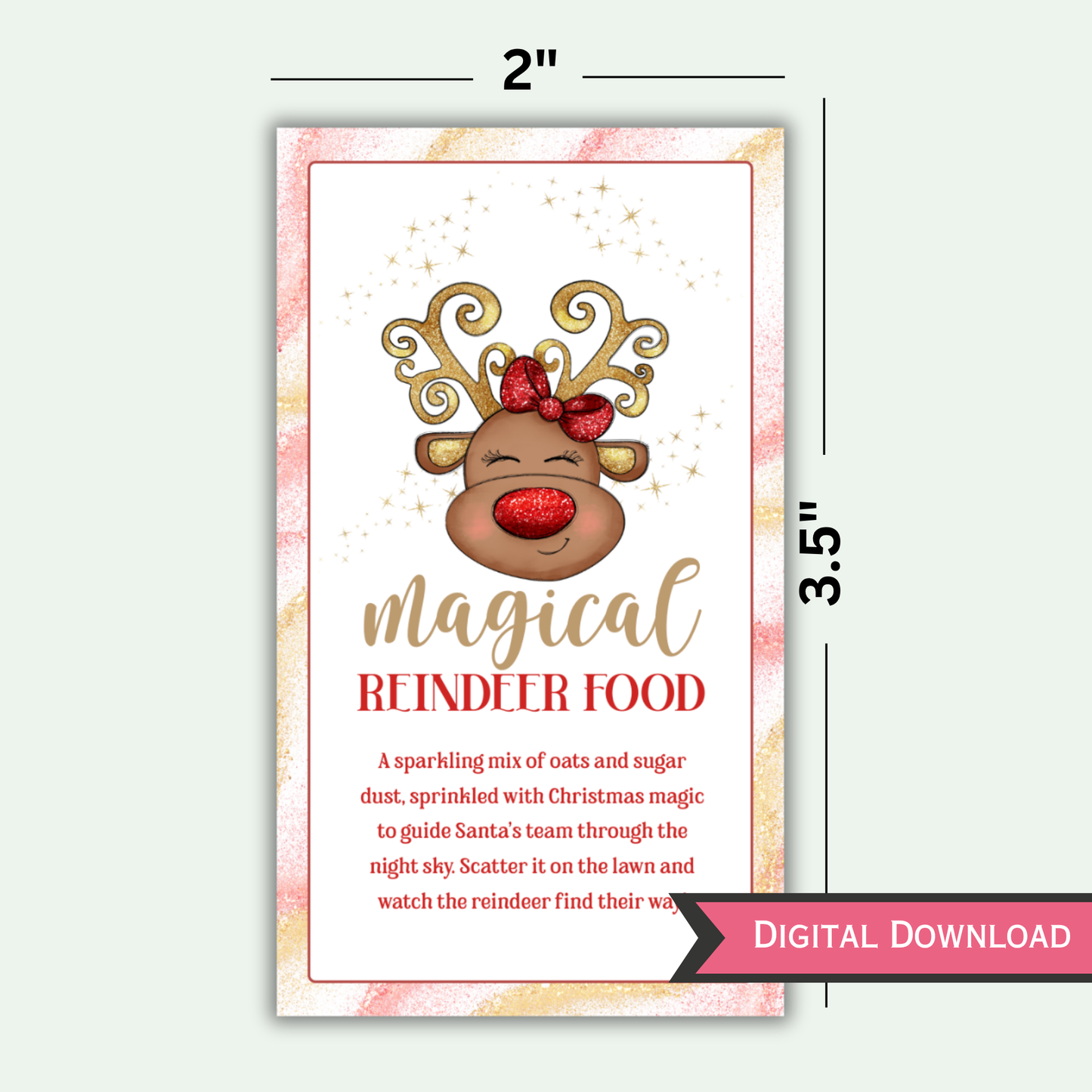 Magical Reindeer Food Tag