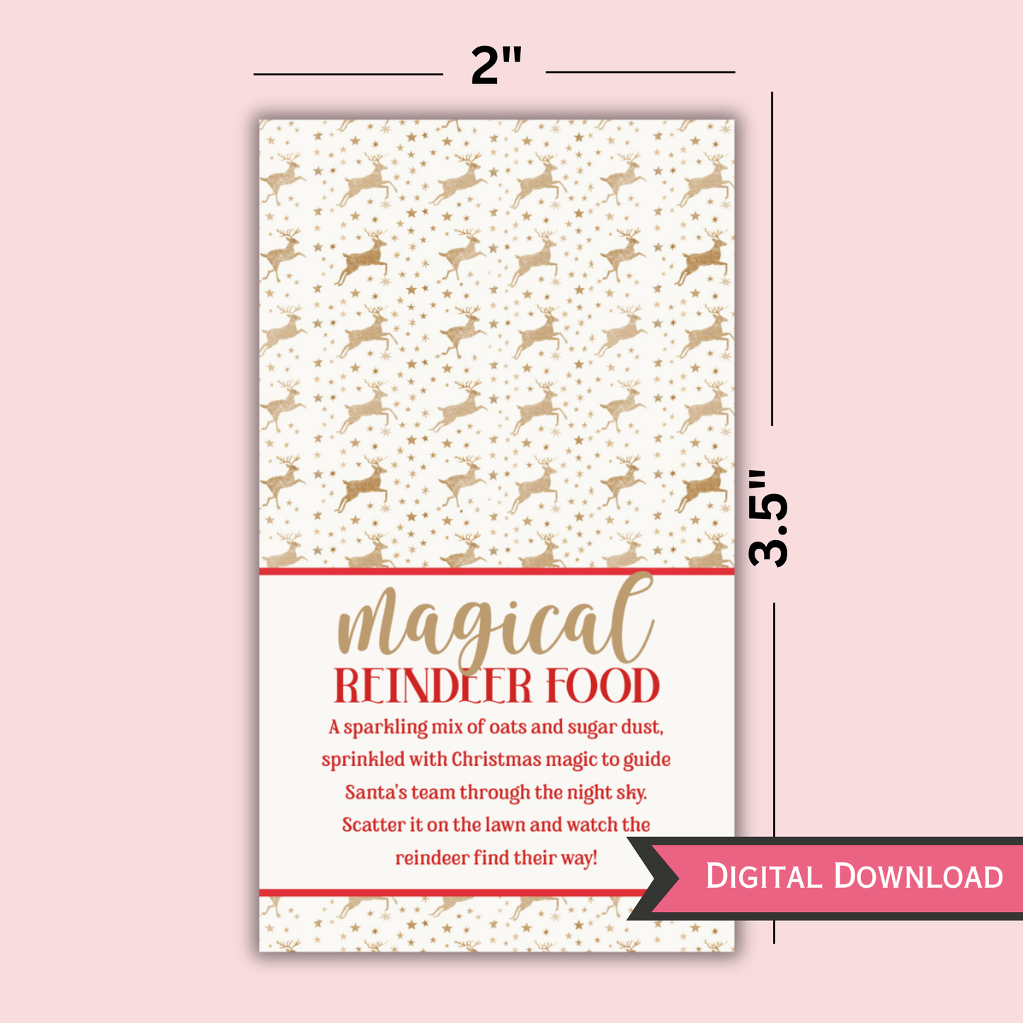 Printable Magical Reindeer Food Tag