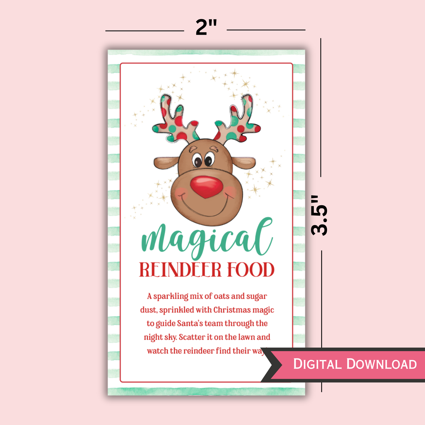 Magical Reindeer Food Tag | printable