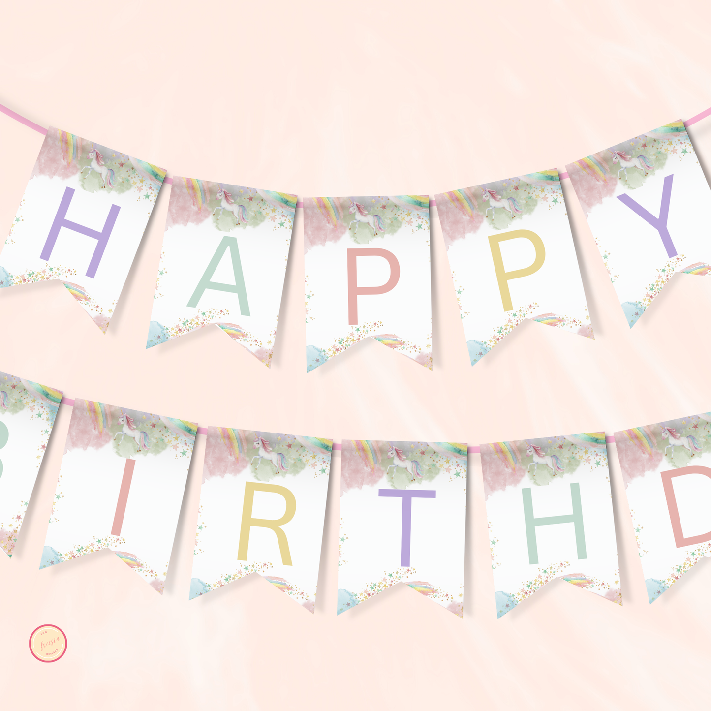 Unicorn Birthday Party Banner