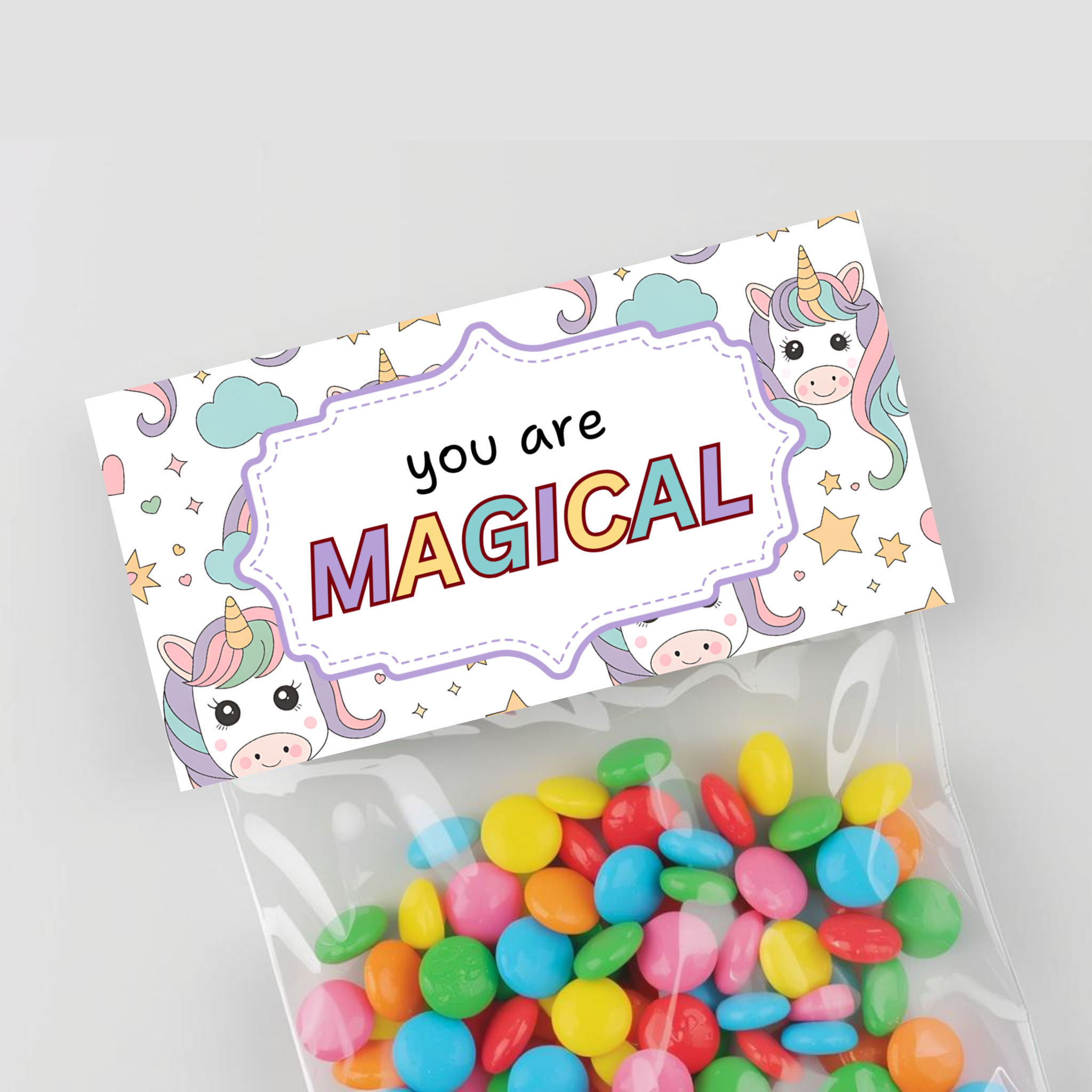 Unicorn Magical Treat Bag Topper