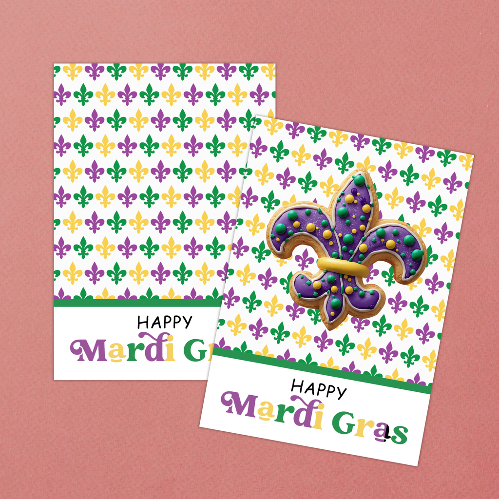Mardi Gras Cookie Card