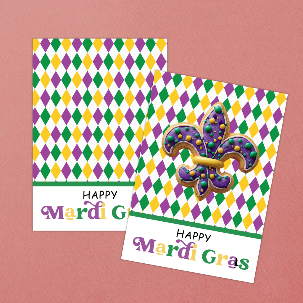 Mardi Gras Cookie Card
