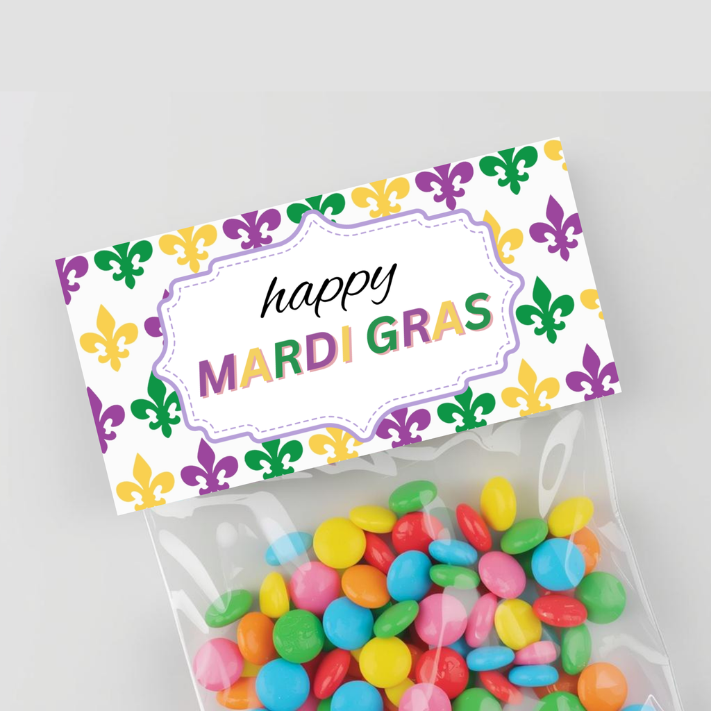 Mardi Gras Treat Topper