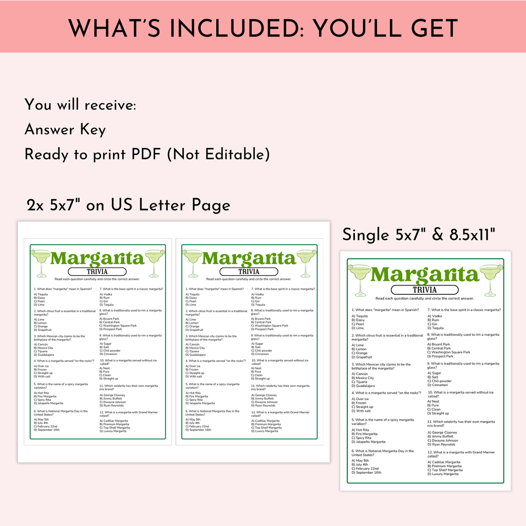 Margarita Trivia Game