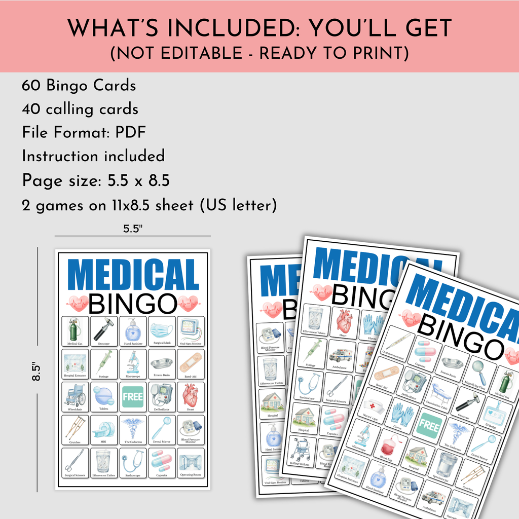 Medical Bingo Game