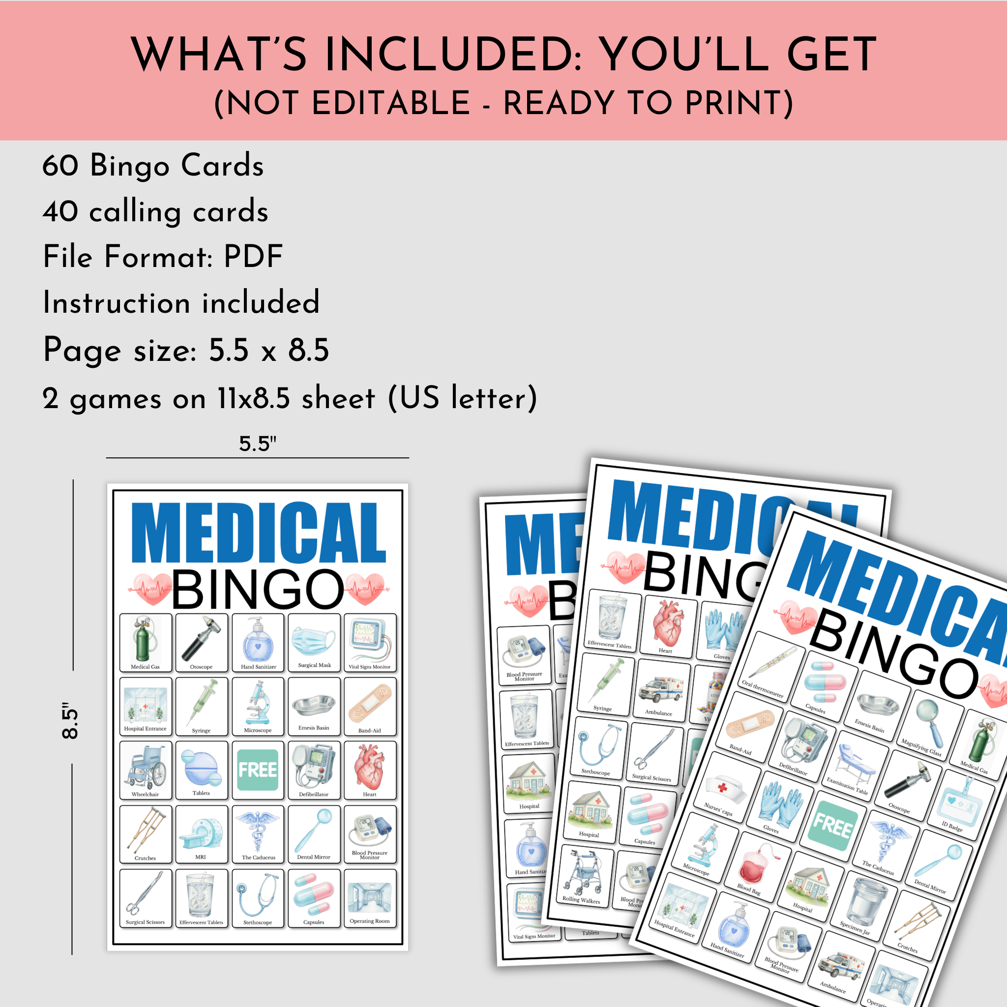 Medical Bingo Game