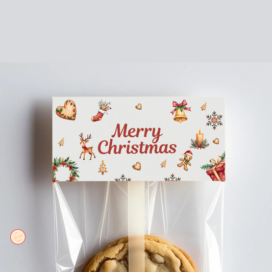 Merry Christmas Treat Bag Topper