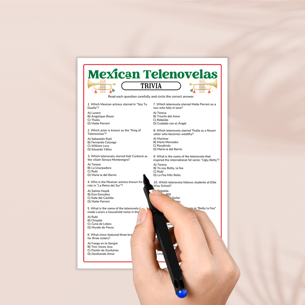 Mexican Telenovela Trivia Game