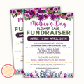 Mother's Day Flower Sale Fundraiser Flyer - Editable Template