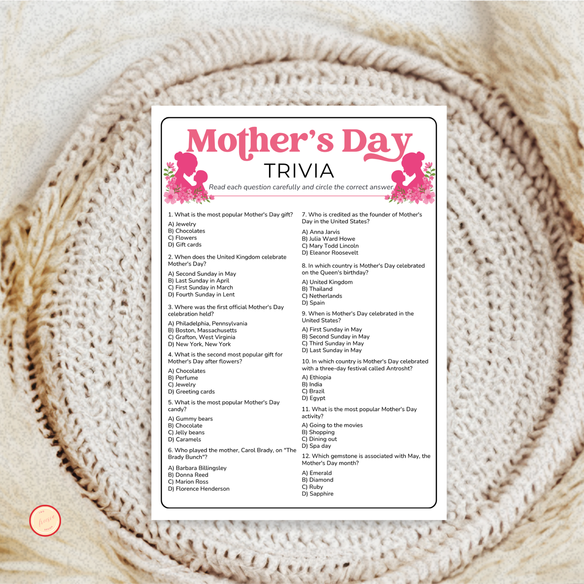 Trivia Game | Mother's Day
