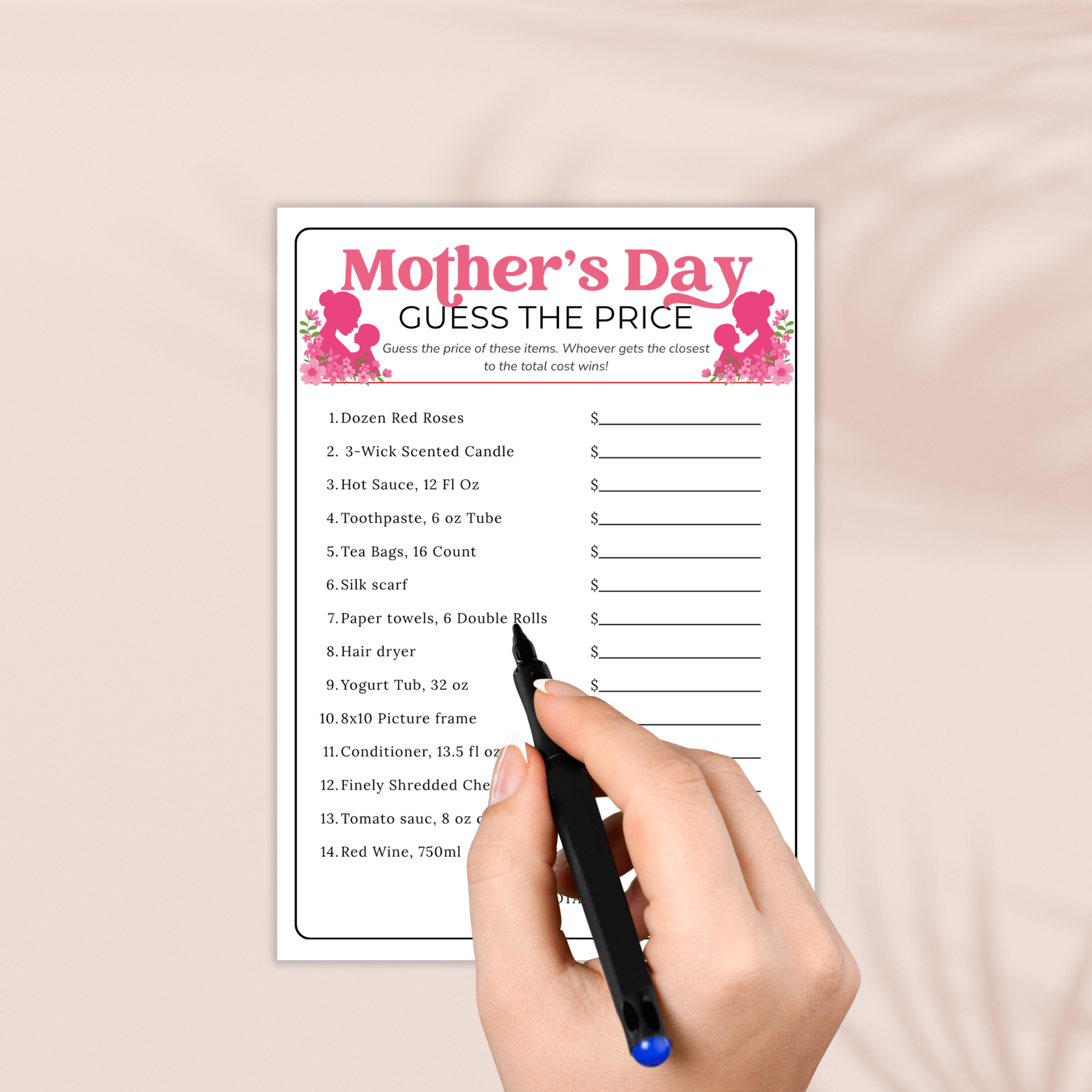 Guess the Price Game | Mother's Day