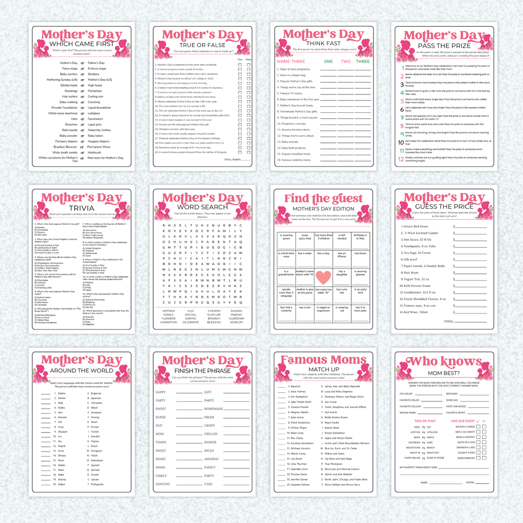 12 Mother's Day Games