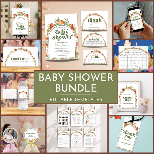Mushroom Baby Shower Bundle