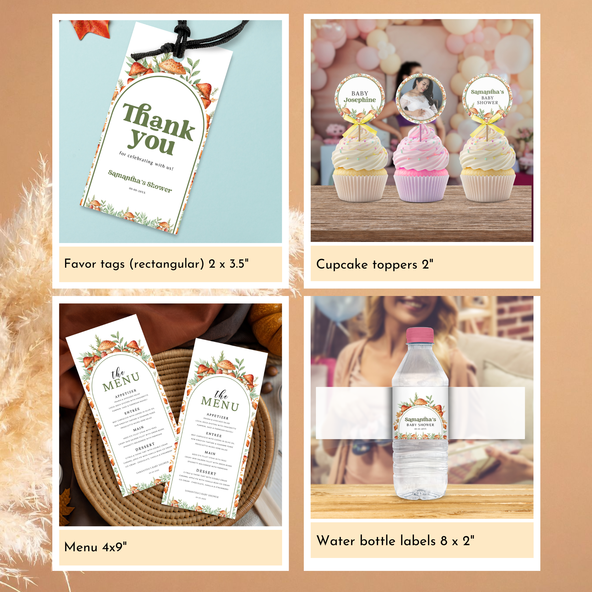 Mushroom Baby Shower Bundle