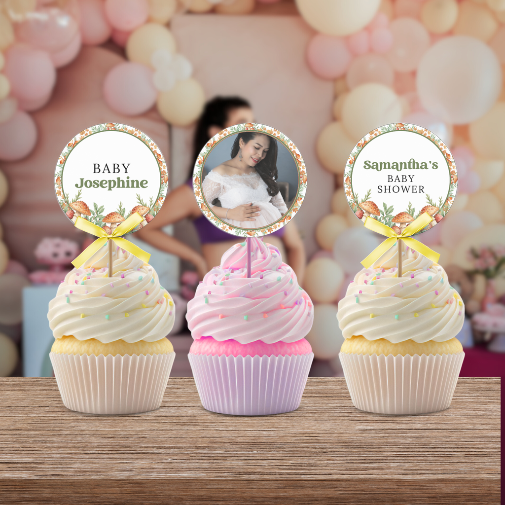 Mushroom Baby Shower Template Bundle