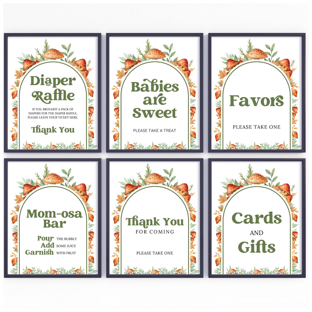 Mushroom Baby Shower Bundle