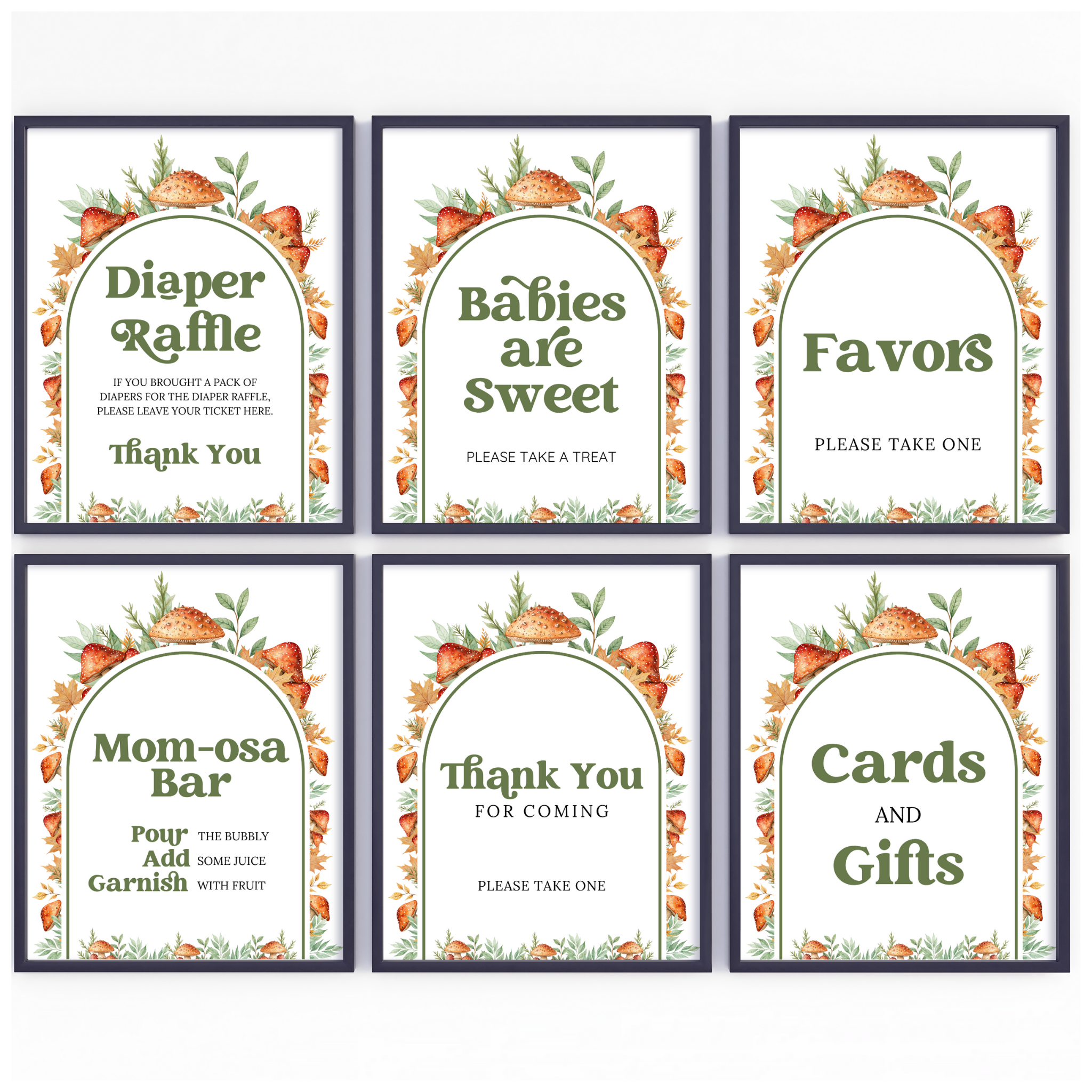 Mushroom Baby Shower Bundle