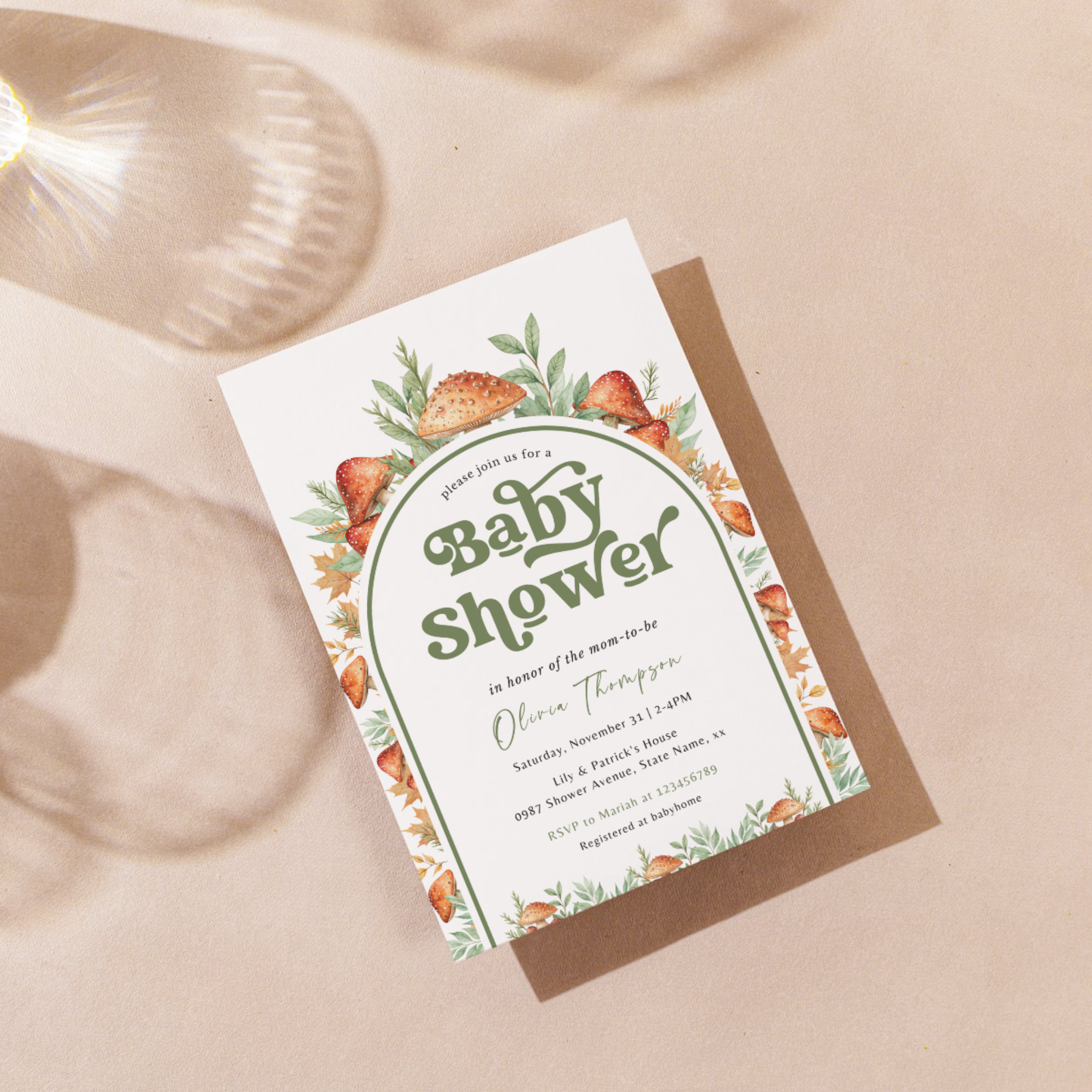 Mushroom Baby Shower Bundle