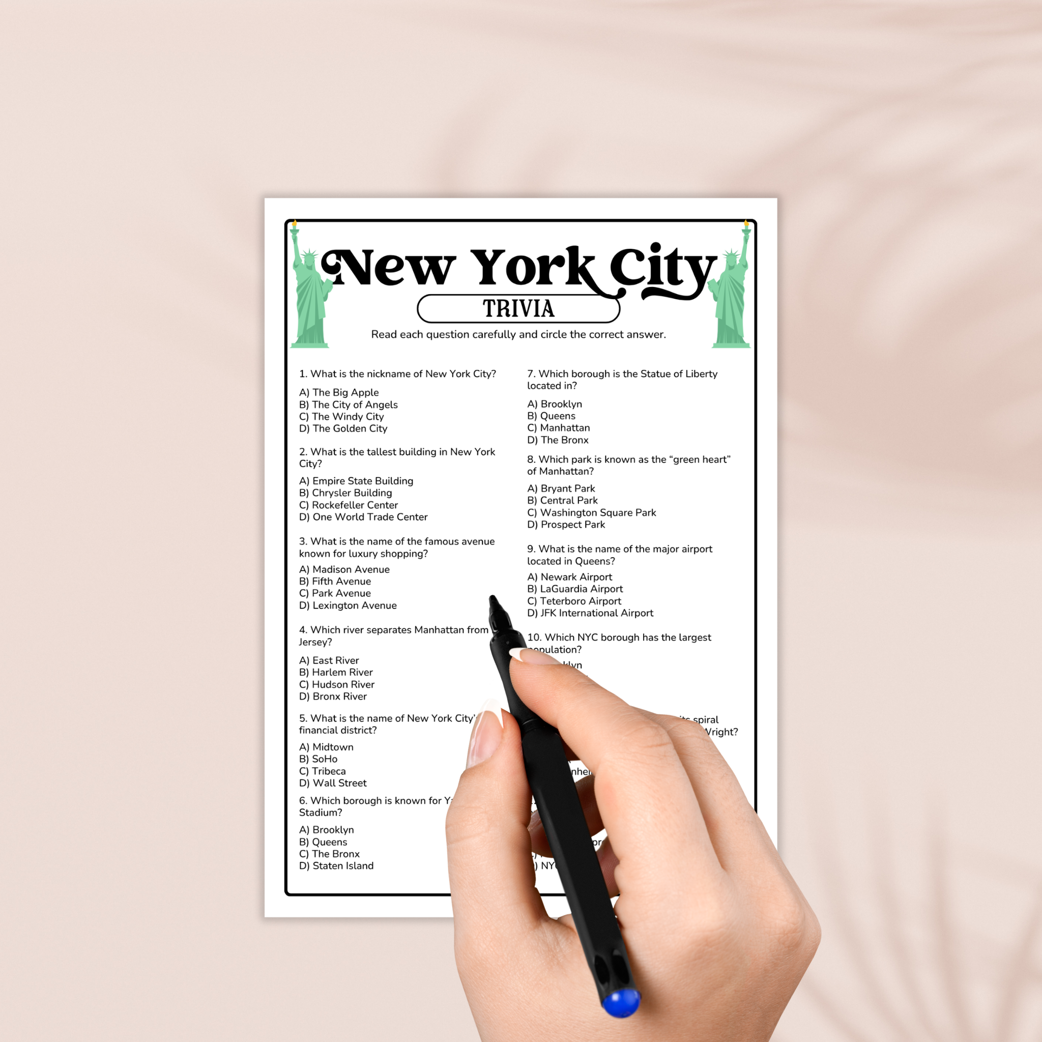 New York City Trivia Game