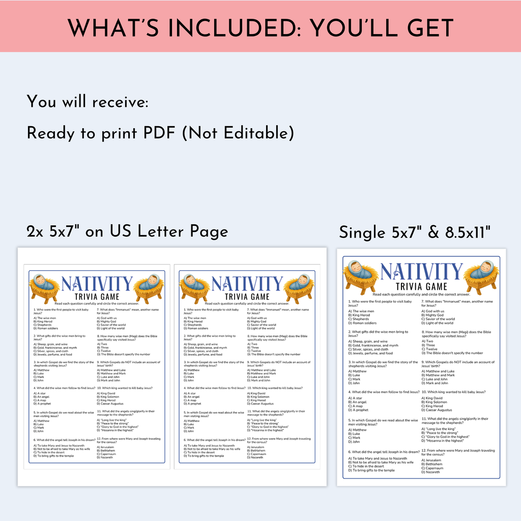 6 Nativity Party Games