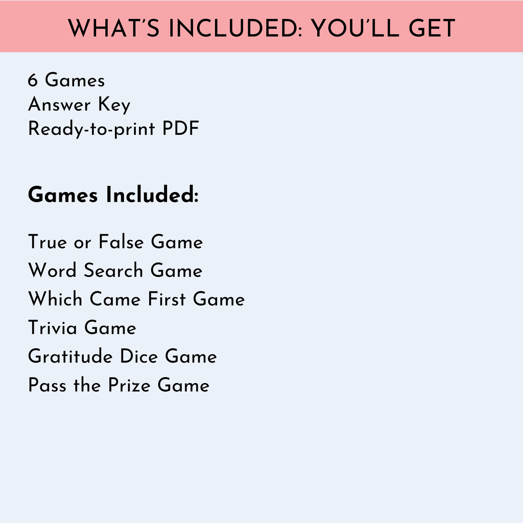 6 Nativity Party Games