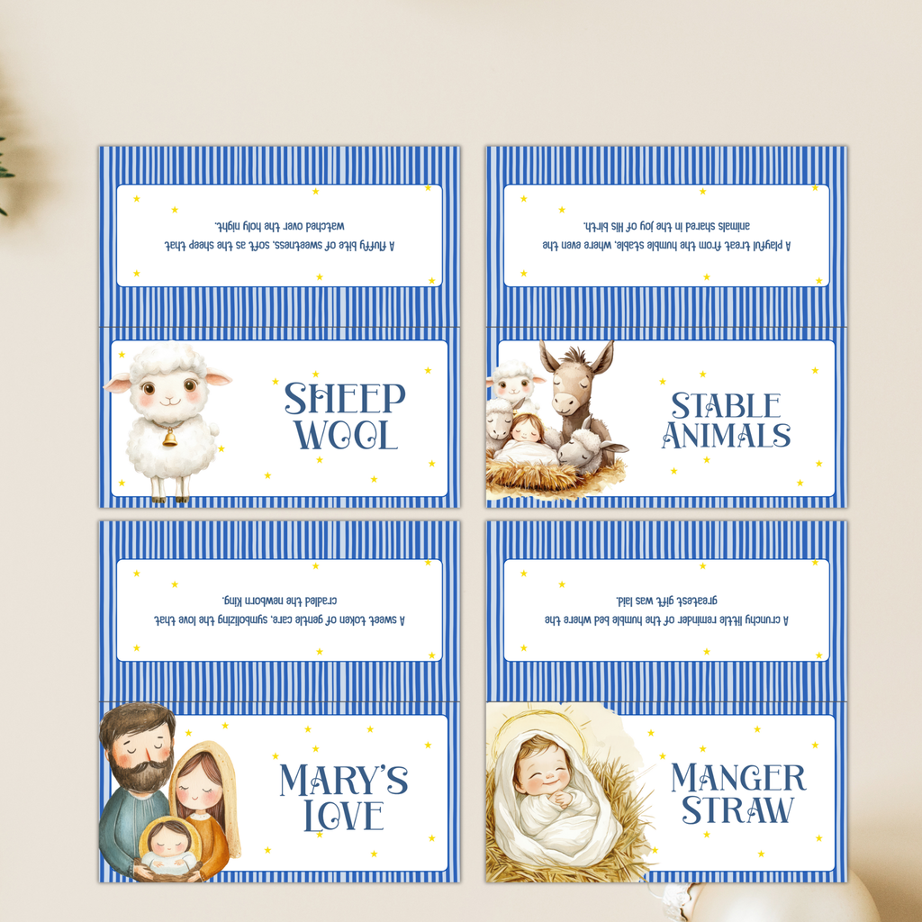 Nativity Treat Bag Toppers Set | Editable