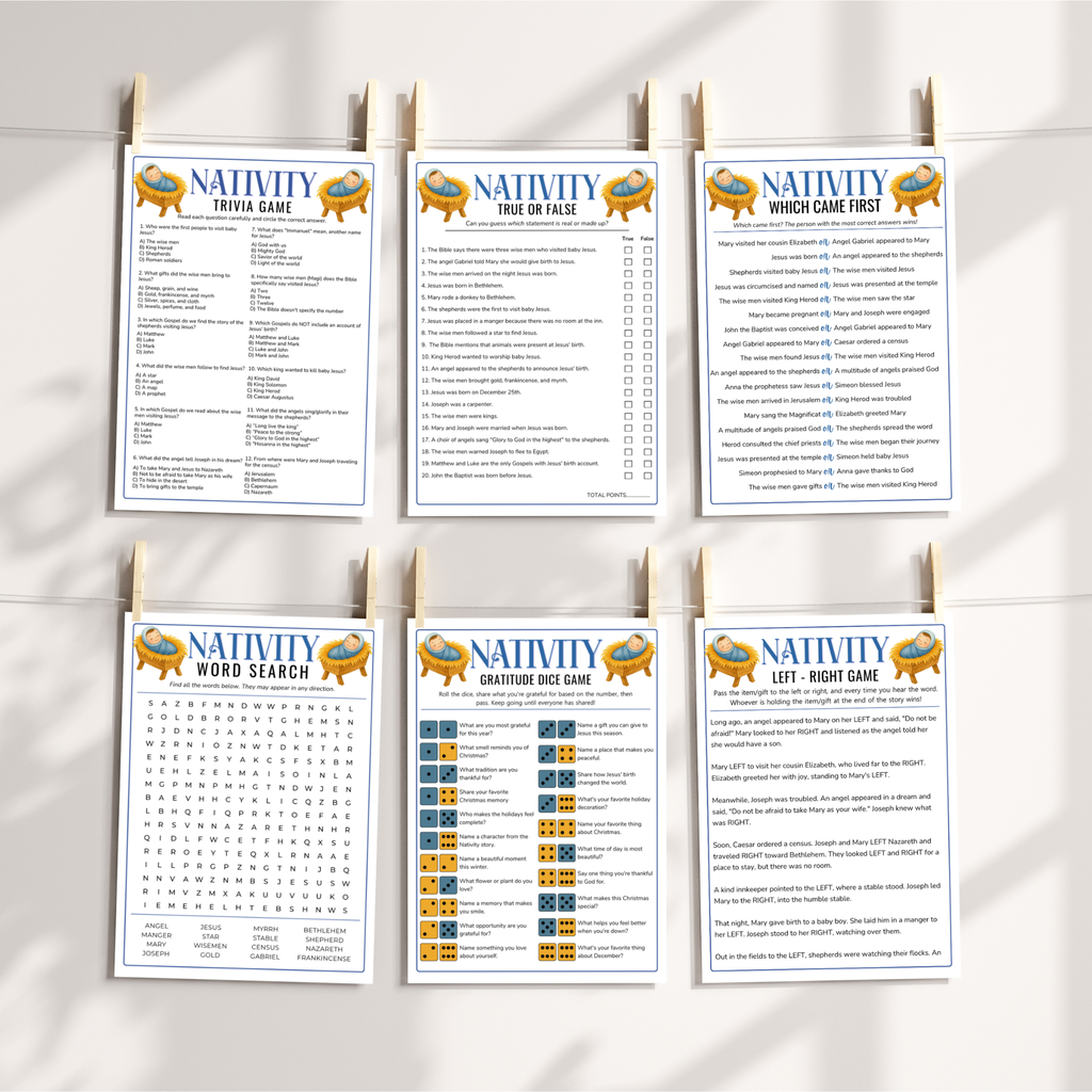 6 Nativity Party Games