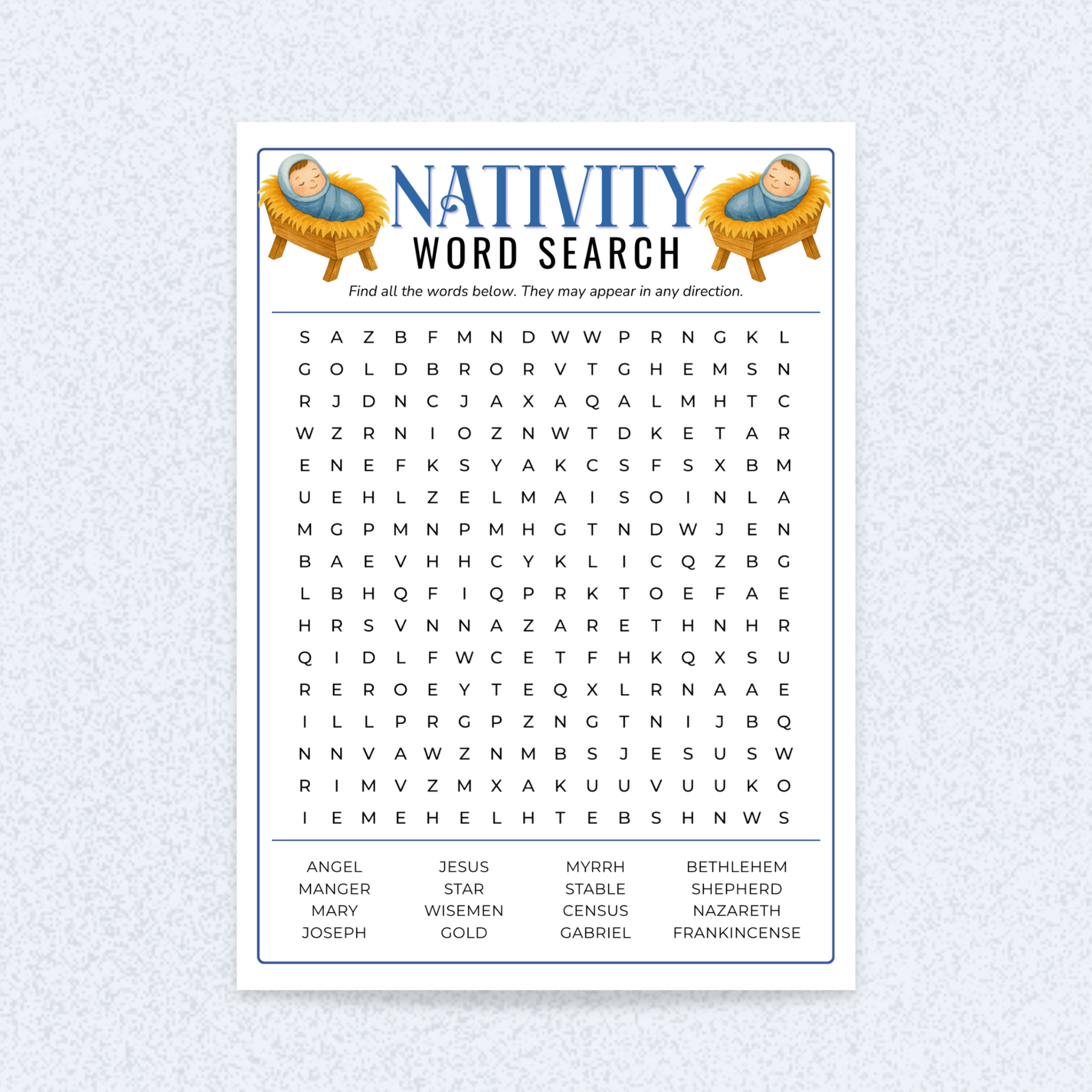 6 Nativity Party Games