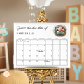 Nesting Baby Shower Due Date Calendar