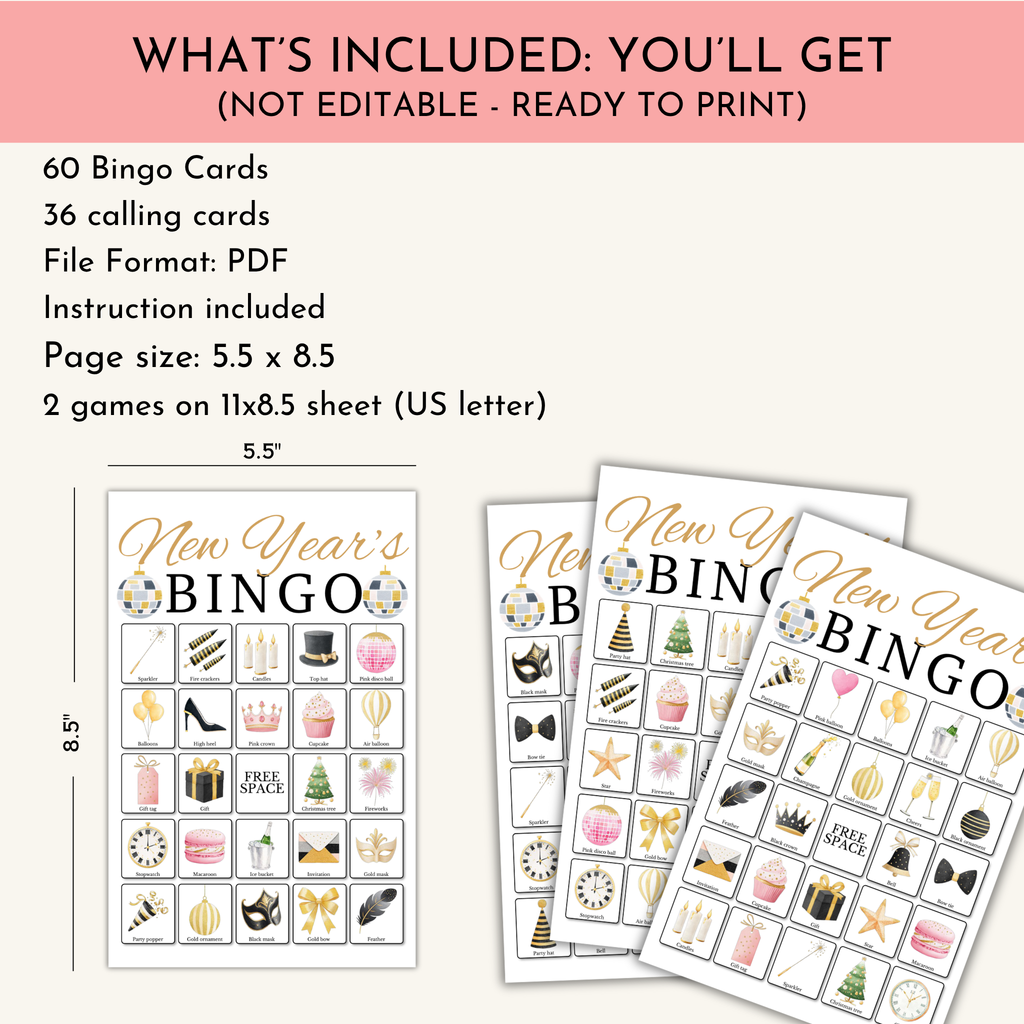 New Year's Bingo Game