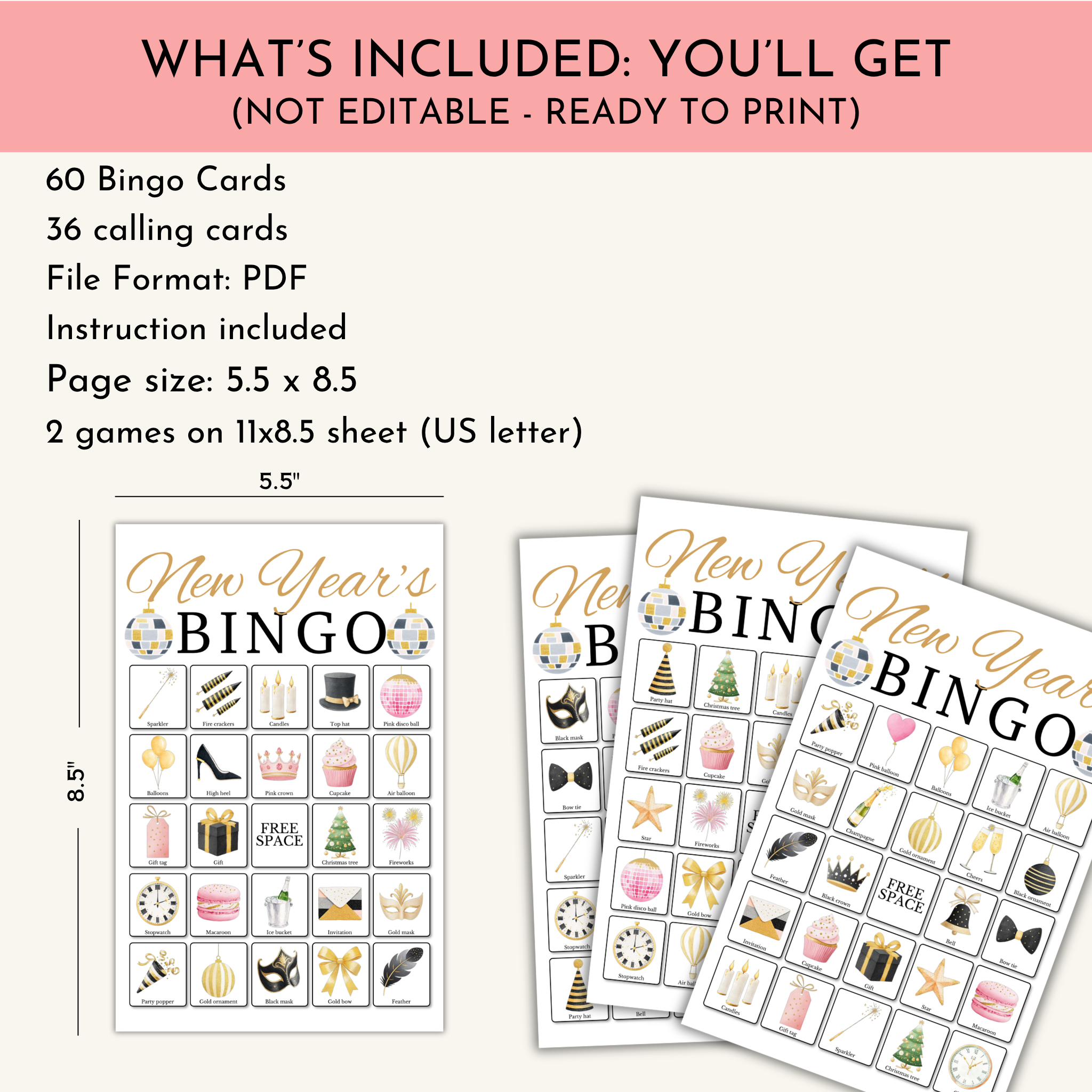 New Year's Bingo Game