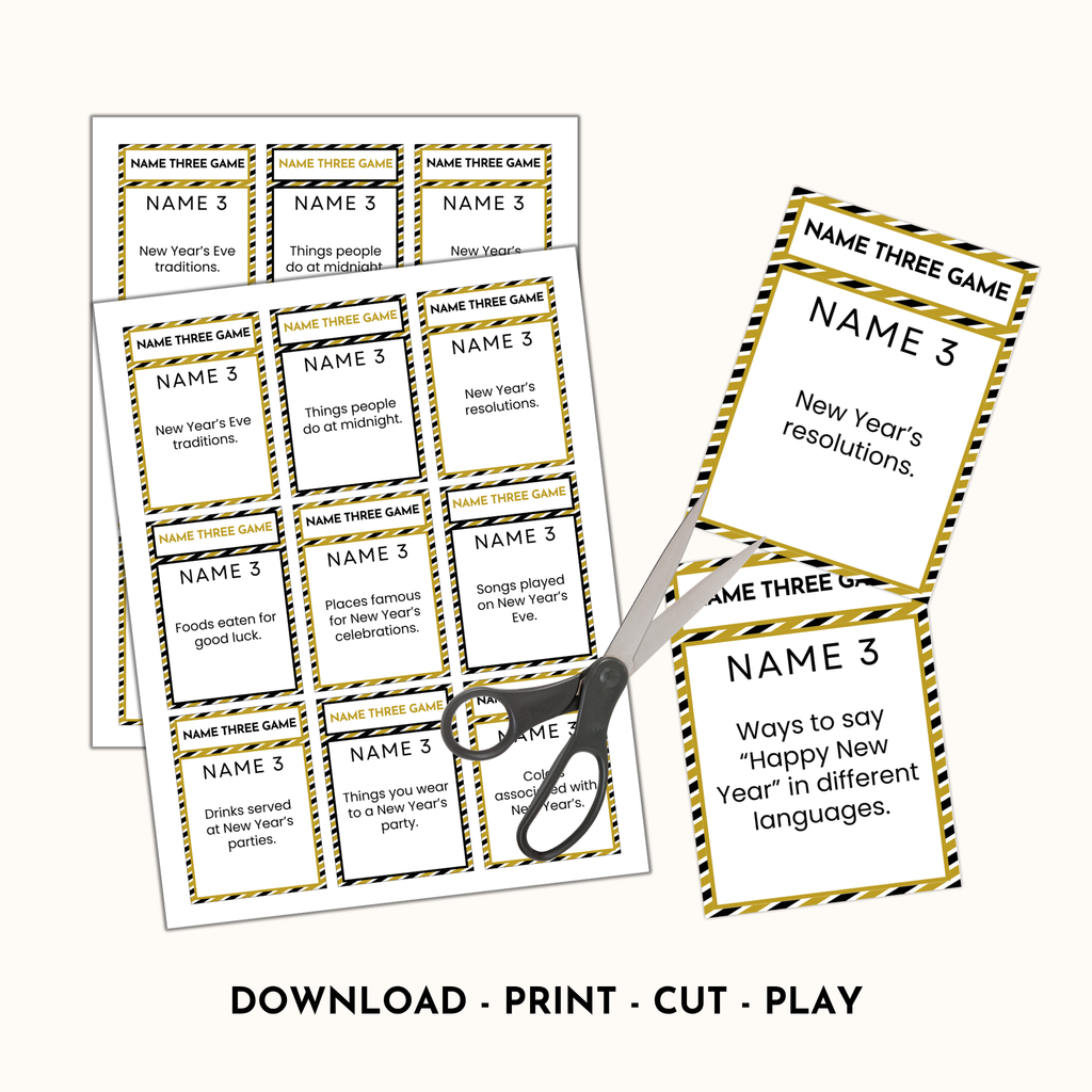 New Year's Name 3 Game