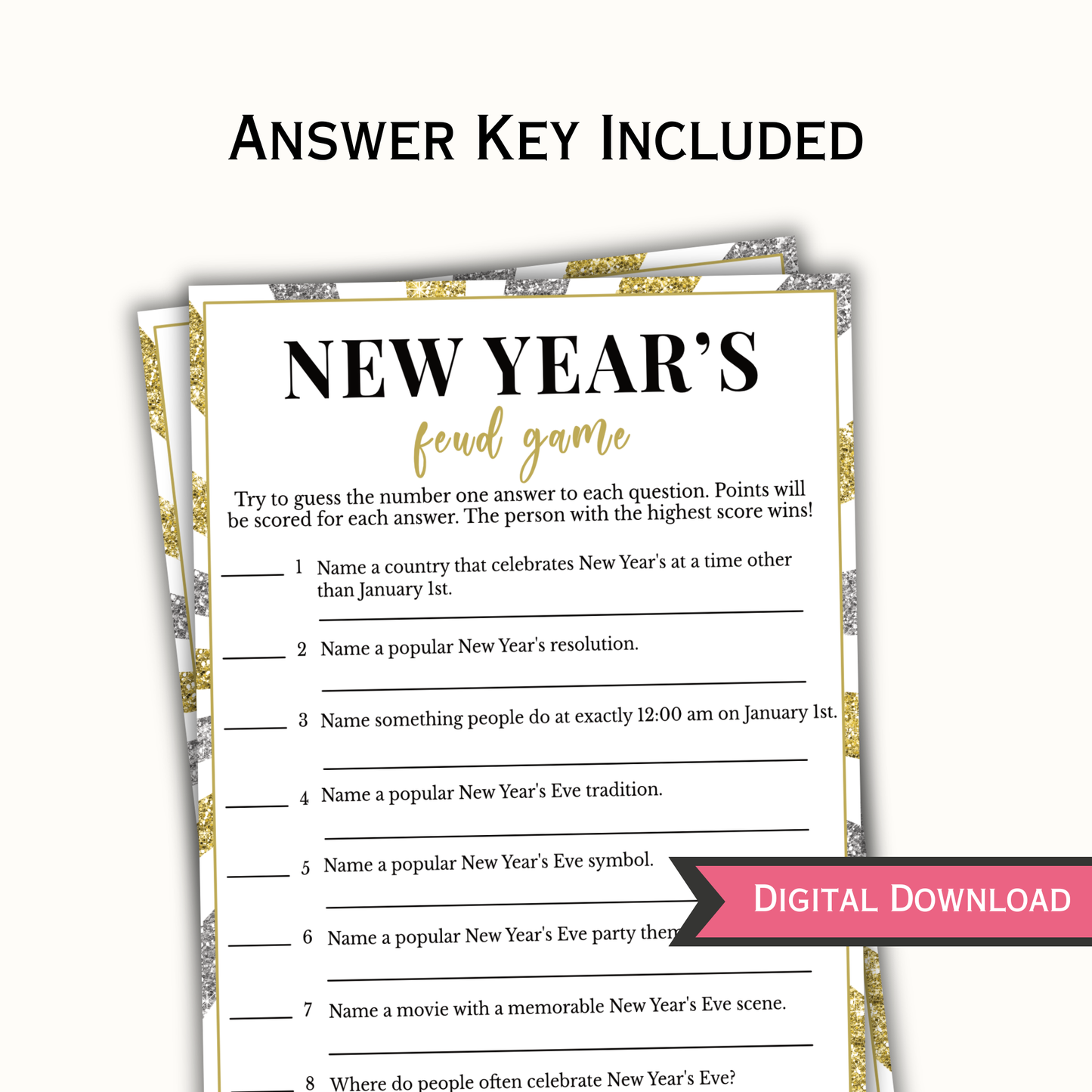 New Year's Feud Game