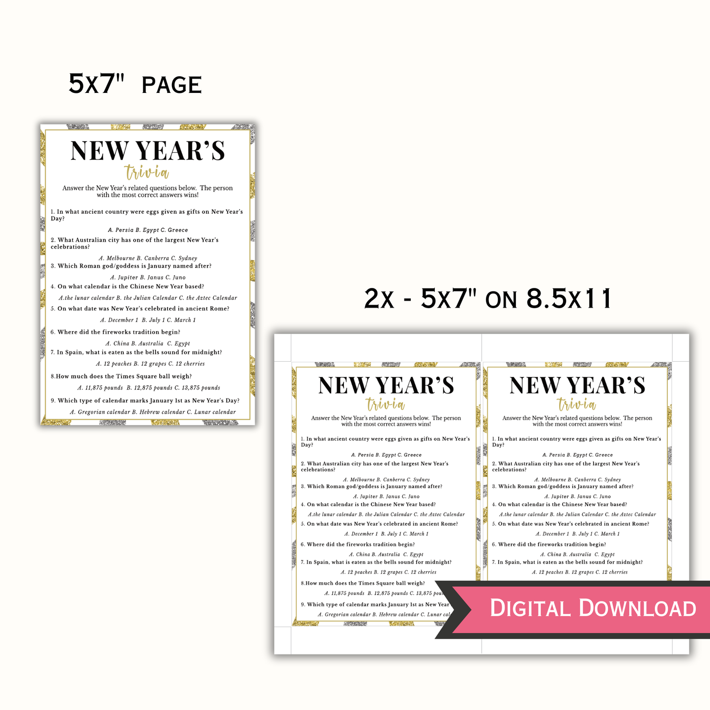 New Year's Trivia Game