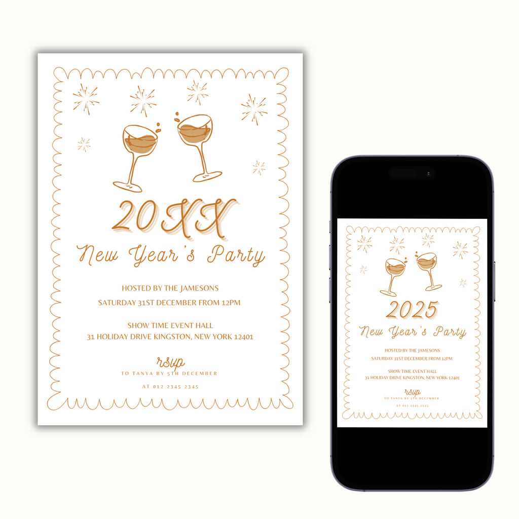 Gold New Years Eve Invitation | 2026
