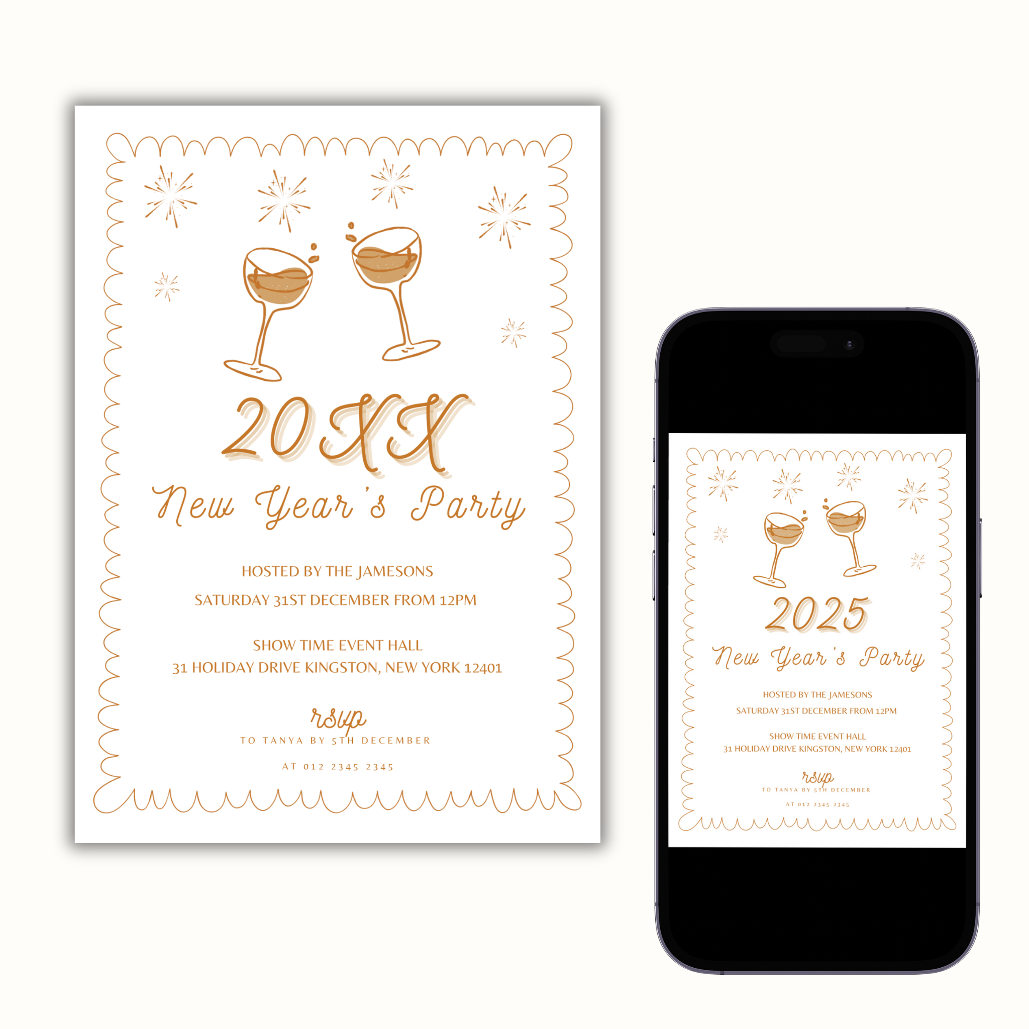 Gold New Years Eve Invitation | 2026