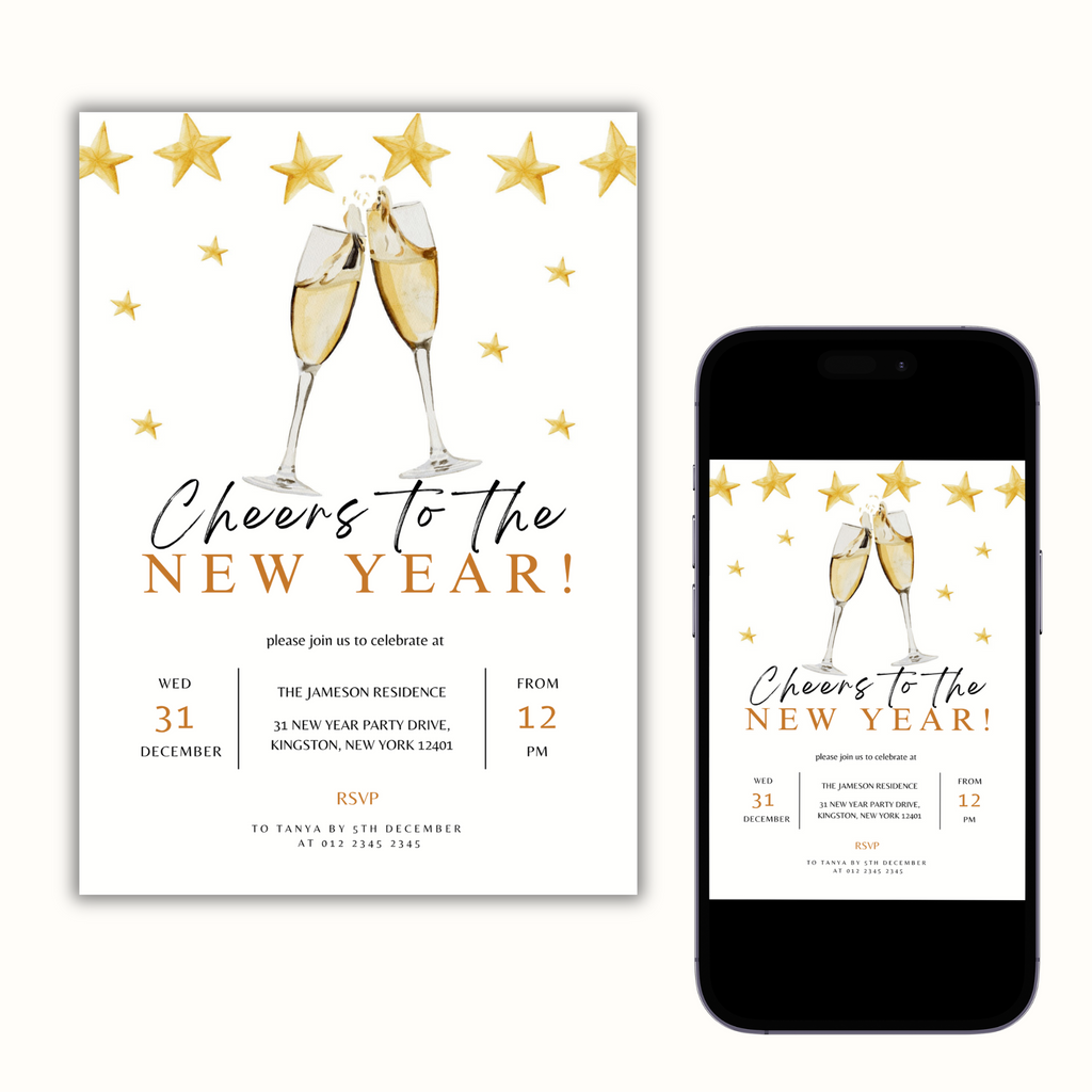 New Years Eve Invitation | Gold