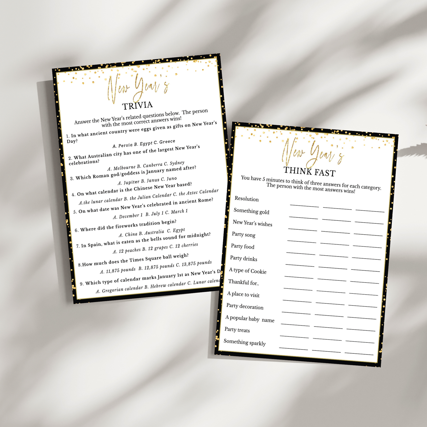 New Year's Party Games