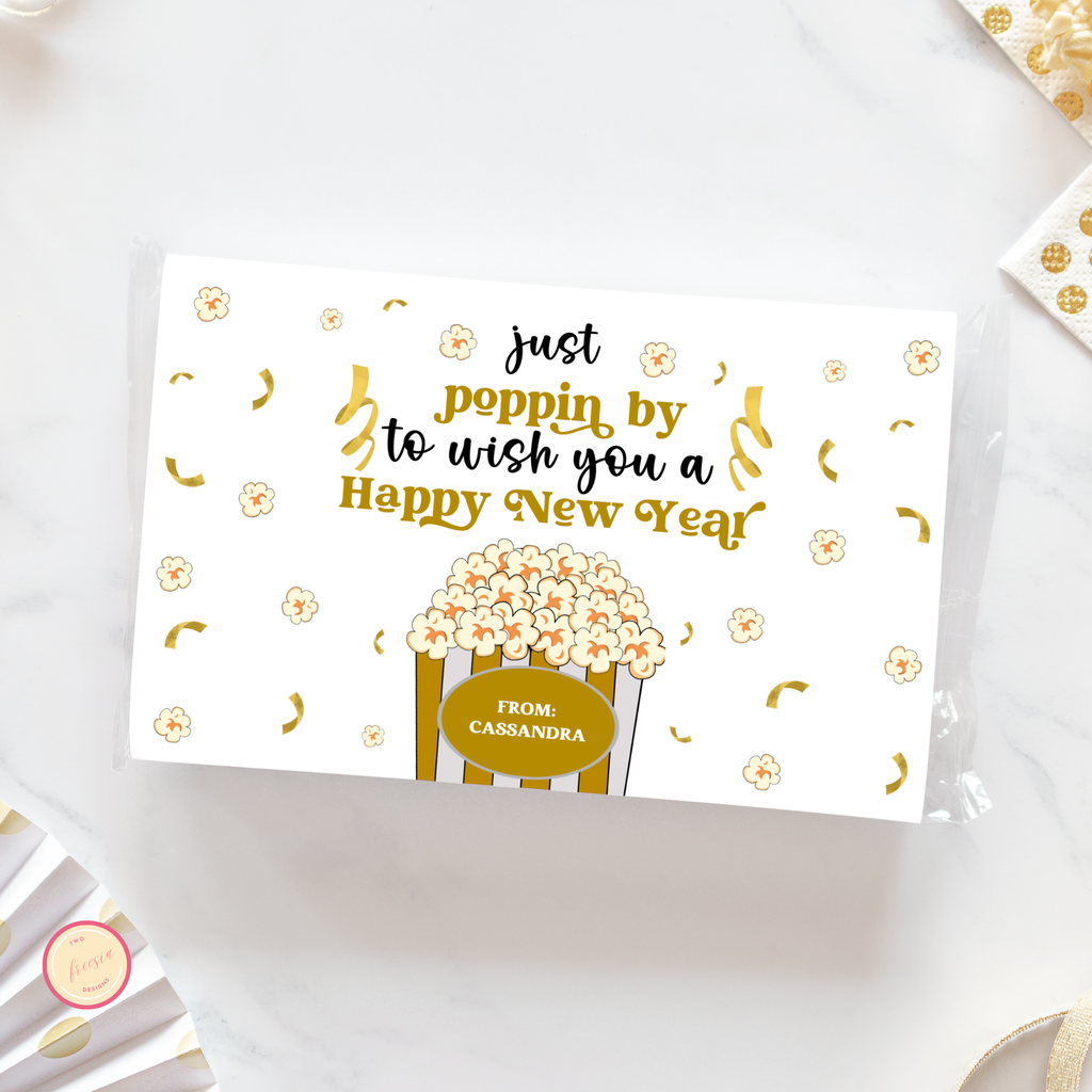 New Year's Popcorn Wrapper