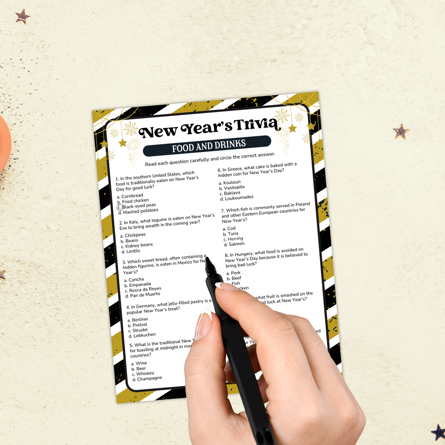 New Year's Trivia Game