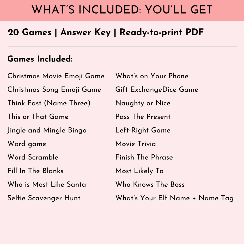 Holiday Office Party Games