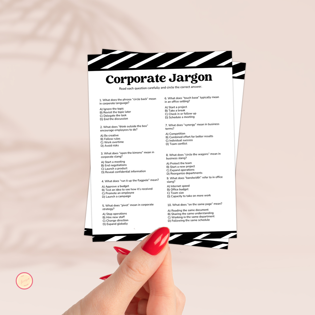 Corporate Jargon Trivia Game