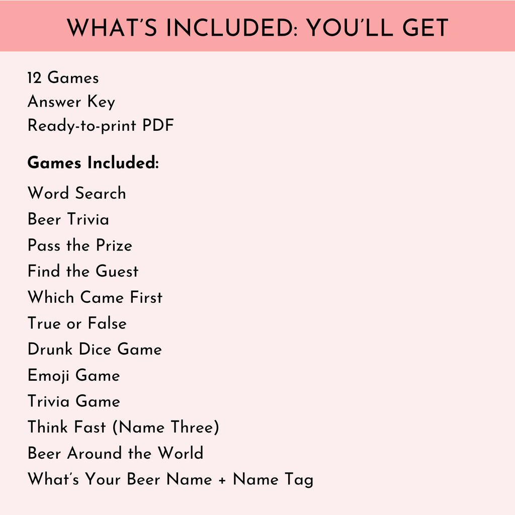 Oktoberfest Party Game Bundle