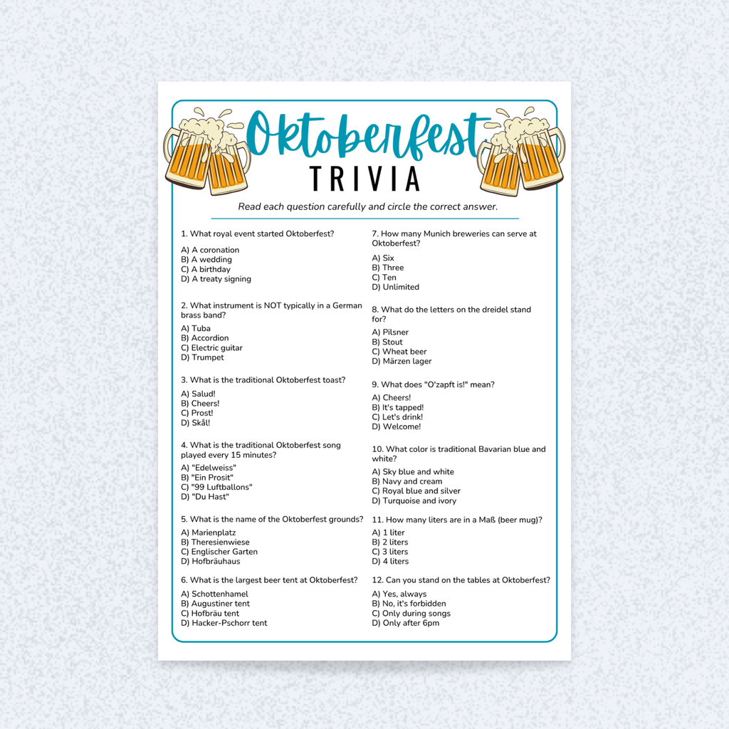 Oktoberfest Party Game Bundle
