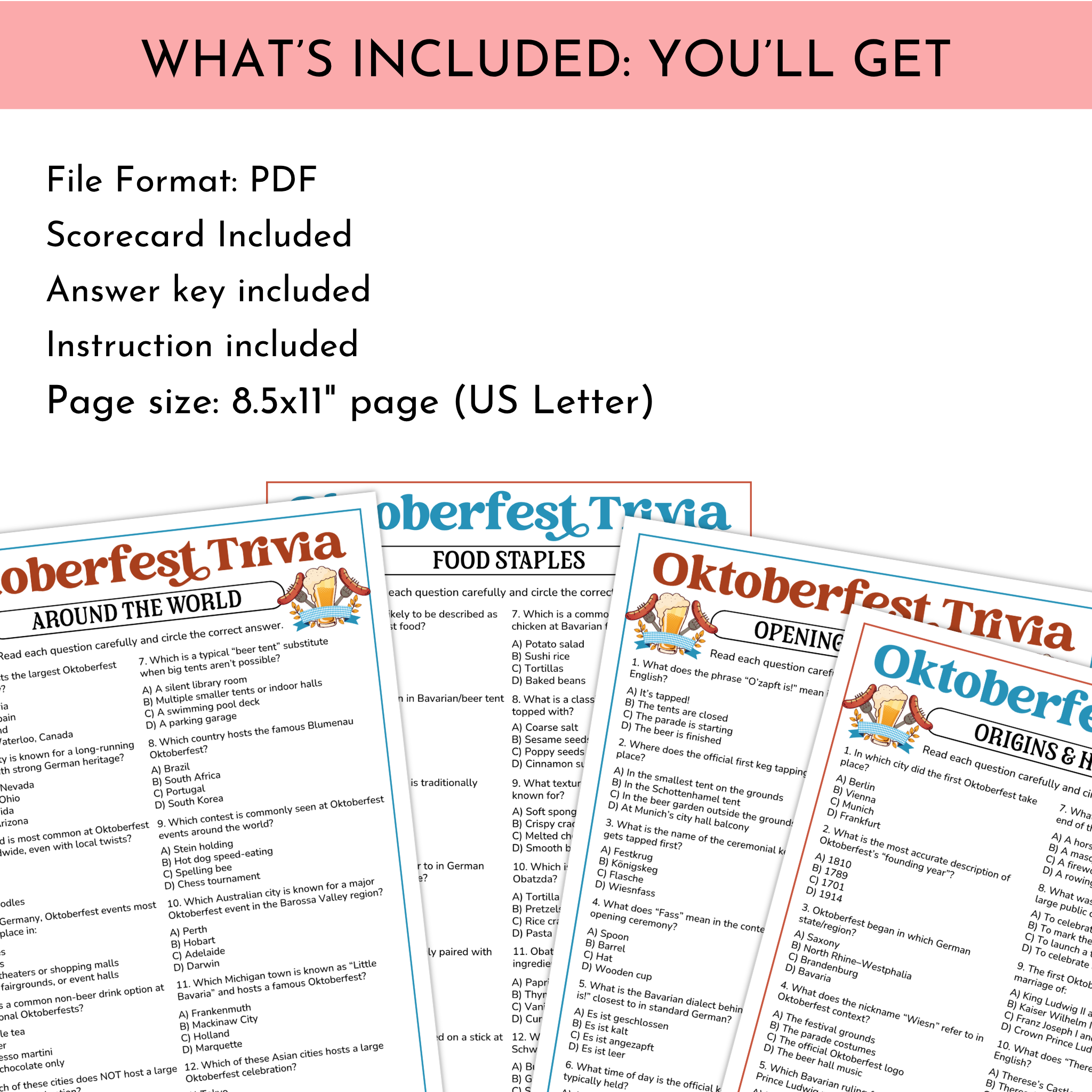 Oktoberfest Trivia Bundle