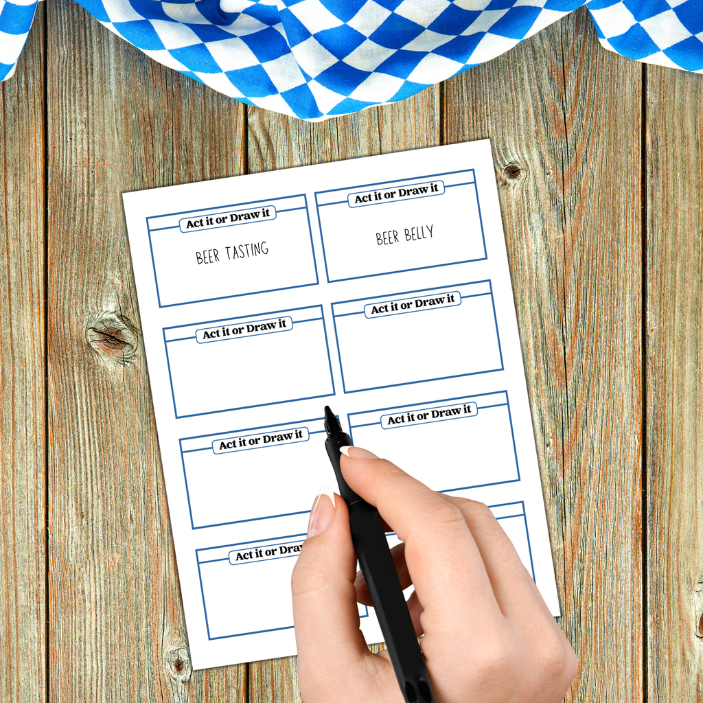 Oktoberfest Act It Or Draw It Game