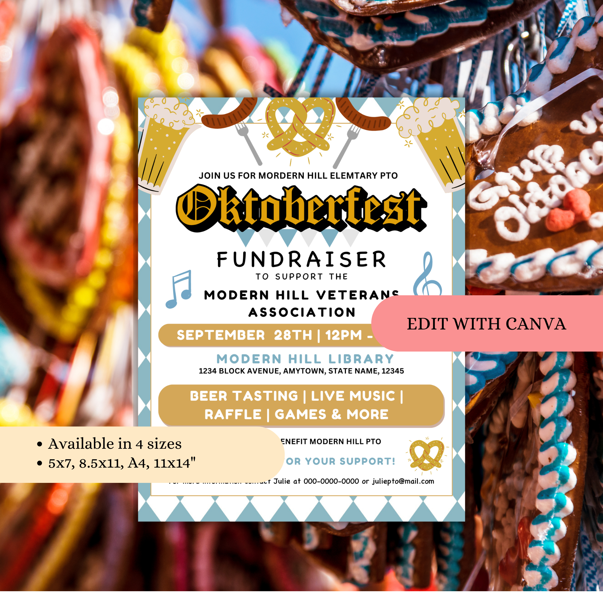 Oktoberfest Fundraiser Flyer Template