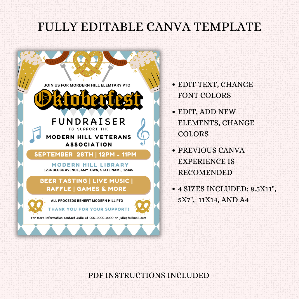 Oktoberfest Fundraiser Flyer Template