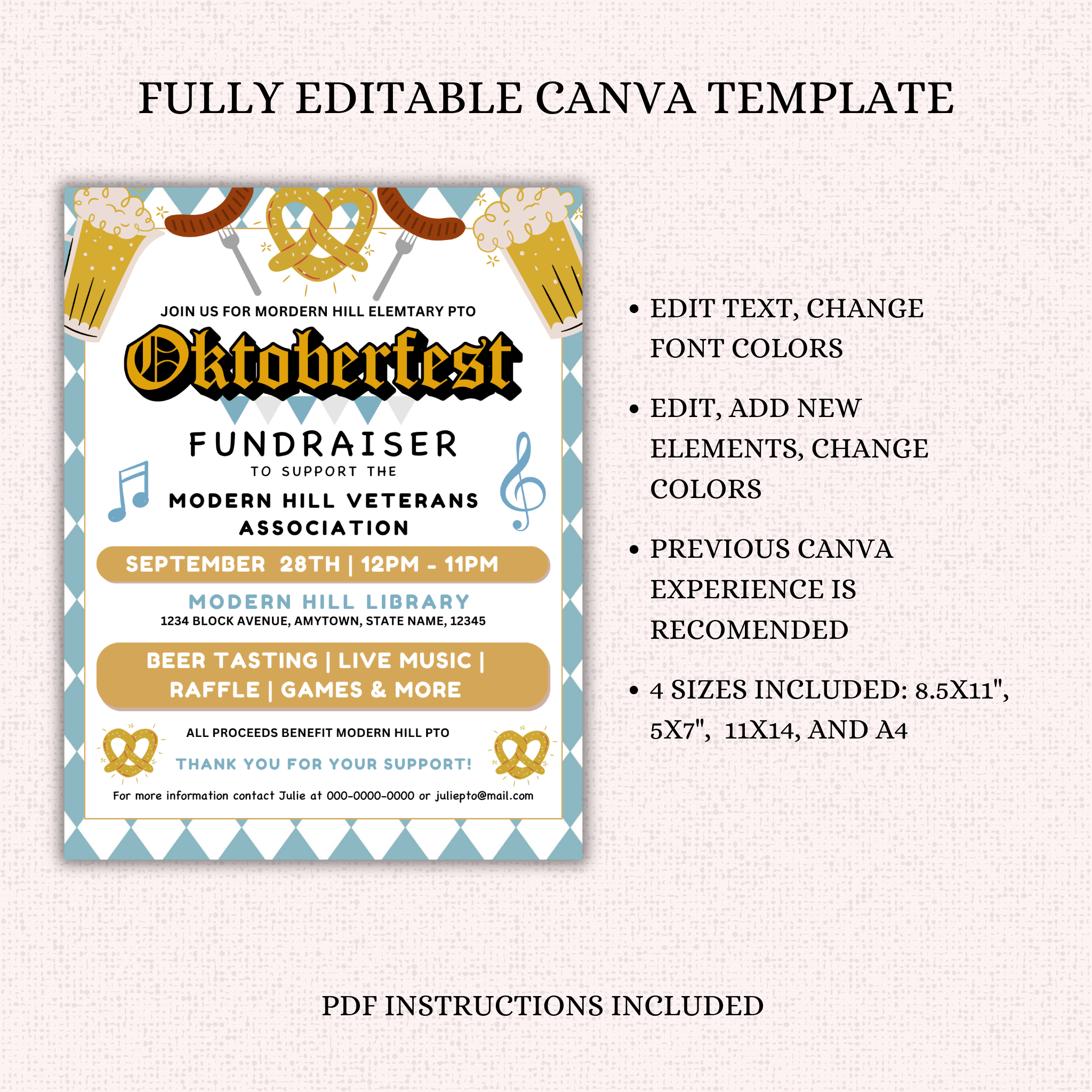 Oktoberfest Fundraiser Flyer Template